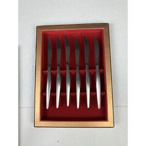 Vintage Kalmar Designs No 500 Steak 6 pc Knife Set Stainless Steel Japan